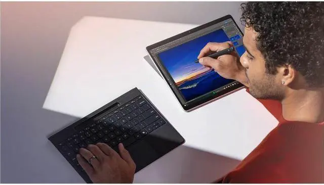 Alt view image 2 of 10 - Microsoft Surface Pro Flex Keyboard - Wireless Connectivity - Bluetooth - 32.81 ft CoPilot, Mute, Snipping, Screen Brightness, Media Control Hot Key(s) - Windows 11 - Notebook/Tablet - TouchPad - PC -