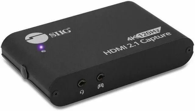 Main image of SIIG 4K120Hz HDMI 2.1 Capture Device for Gaming and Streaming - 4K60Hz Capture - 4K 120Hz/144Hz Loopout - USB-C 10Gbps - TAA Compliant - 4K120Hz HDMI 2.1 Capture Device for Gaming and Streaming - Easi