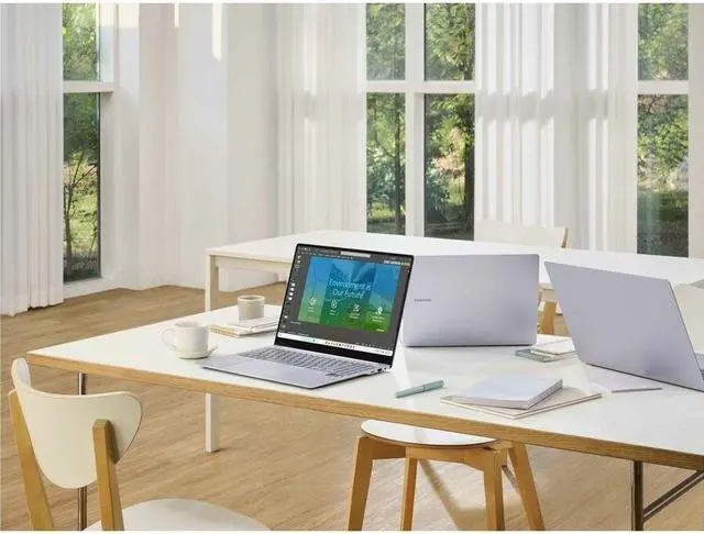 Alt view image 8 of 12 - Samsung - Galaxy Book4 Edge - Copilot+ PC - 14" AMOLED Touch-Screen Laptop - Snapdragon X Elite - 16GB Memory - 512GB Storage - Sapphire Blue