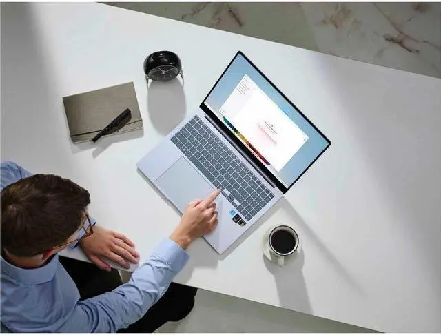 Alt view image 12 of 12 - Samsung - Galaxy Book4 Edge - Copilot+ PC - 14" AMOLED Touch-Screen Laptop - Snapdragon X Elite - 16GB Memory - 512GB Storage - Sapphire Blue