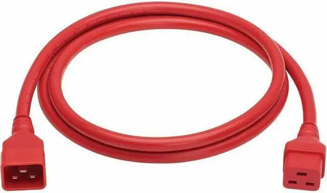Main image of Eaton Tripp Lite series Power Extension Cord, C20 to C19 - Heavy-Duty, 20A, 250V, 12 AWG, 6 ft. (1.8 m), Red