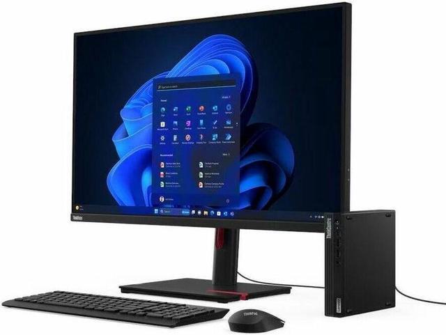 Alt view image 5 of 8 - Lenovo ThinkCentre M70q Gen 5 12TD001SUS Desktop Computer - Intel Core i7 14th Gen i7-14700T - vPro Technology - 32 GB - 1 TB SSD - Tiny - Black - Intel Q670 Chip - Windows 11 Pro - Intel UHD Graphics
