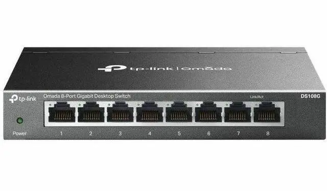 Alt view image 3 of 4 - TP-Link Omada 8-Port Gigabit Desktop Switch PORT: 8 Gigabit RJ45 Ports SPEC: Desktop Steel Case FEATURE: Plug and Play - DS108G