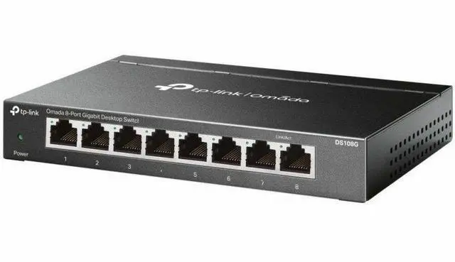 Alt view image 4 of 4 - TP-Link Omada 8-Port Gigabit Desktop Switch PORT: 8 Gigabit RJ45 Ports SPEC: Desktop Steel Case FEATURE: Plug and Play - DS108G