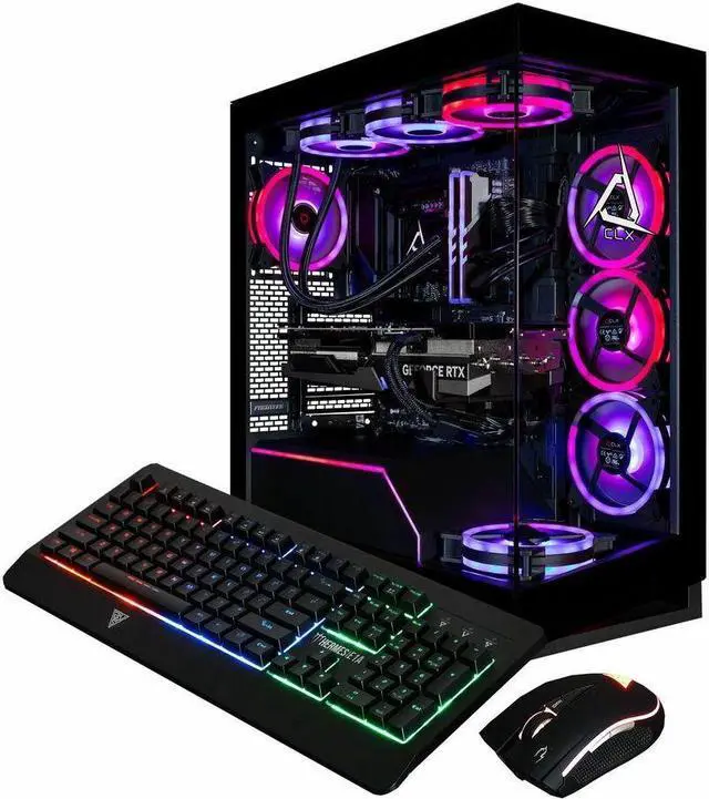 Alt view image 4 of 8 - CLX Horus Gaming Desktop Computer - Intel Core i9 14th Gen i9-14900KF - 32 GB - 2 TB SSD - Mid-tower - Black - Intel Chip - Windows 11 Home - NVIDIA GeForce RTX 4070 SUPER 12 GB GDDR6X - IEEE 802.11ac