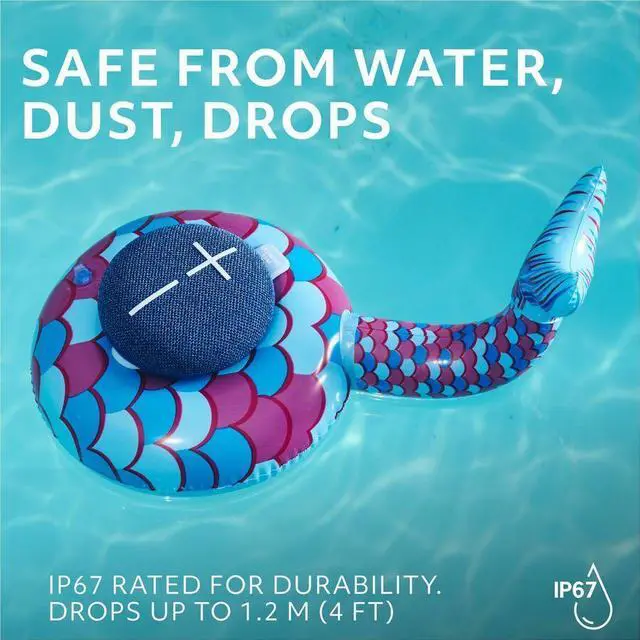 Alt view image 6 of 7 - Ultimate Ears MINIROLL Ultra-Portable Waterproof Bluetooth Speaker - Majestic Blue