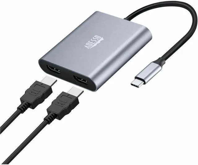 Alt view image 9 of 20 - Adesso USB-C to Dual HDMI Adapter