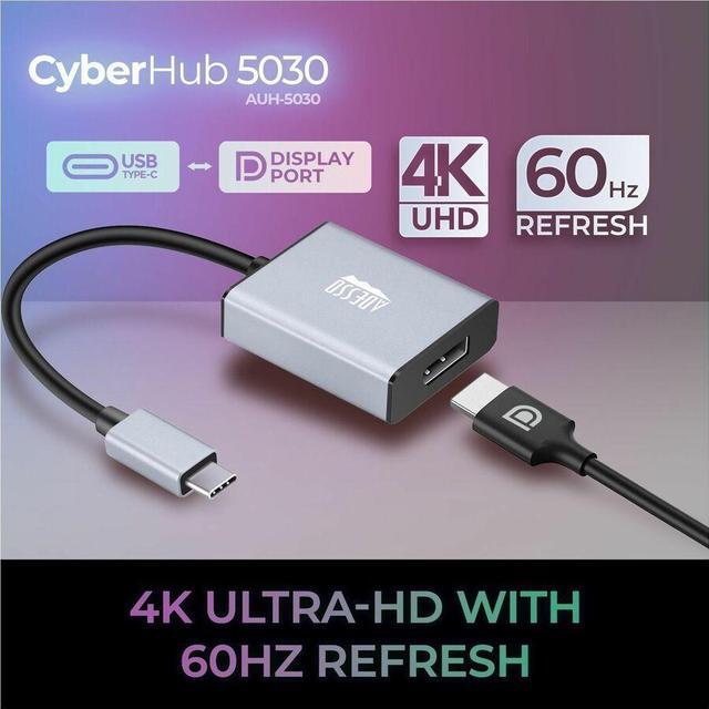 Alt view image 11 of 20 - Adesso USB-C to Display Port Adapter