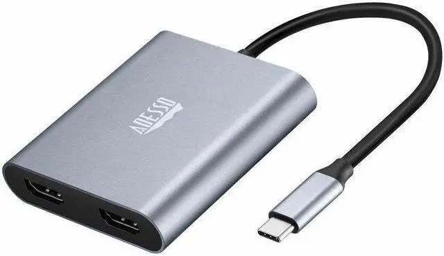 Alt view image 7 of 20 - Adesso USB-C to Dual HDMI Adapter