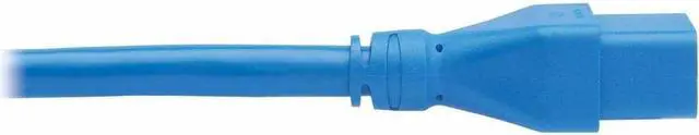 Alt view image 3 of 8 - Eaton Tripp Lite Series Power Extension Cord, C20 to C19 - Heavy-Duty, 20A, 250V, 12 AWG, 6 ft. (1.8 m), Blue - For Server Chassis, Server, Router, Network Device, UPS, PDU, Network Switch - 12 Gauge