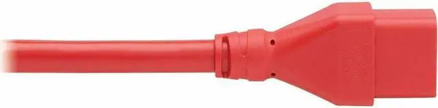 Alt view image 6 of 9 - Eaton Tripp Lite Series Power Extension Cord, C20 to C19 - Heavy-Duty, 20A, 250V, 12 AWG, 2 ft. (0.6 m), Red - For Server Chassis, Server, Router, Network Device, UPS, PDU, Network Switch - 12 Gauge -