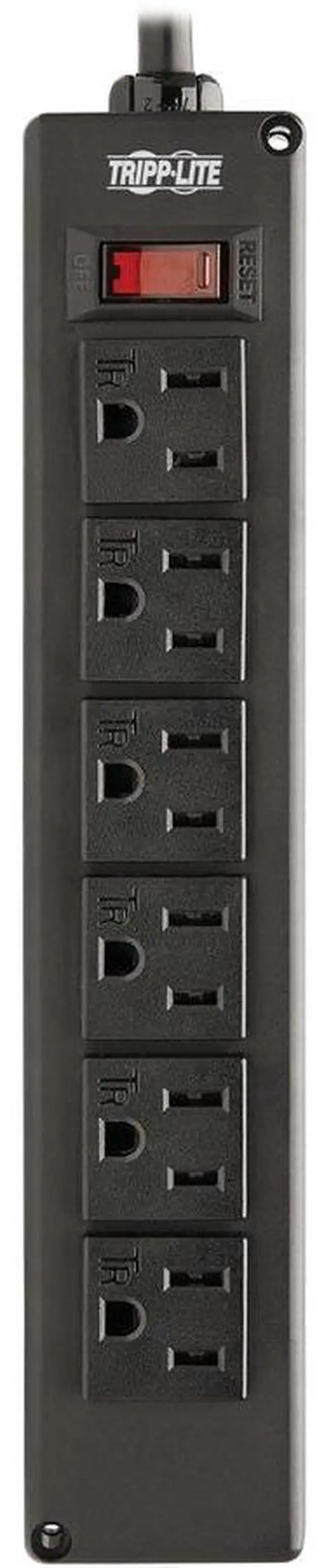 Alt view image 11 of 20 - Tripp Lite SafeIT 6-Outlet Surge Protector 10 ft. Spiral Cord Black TLP610COILAM