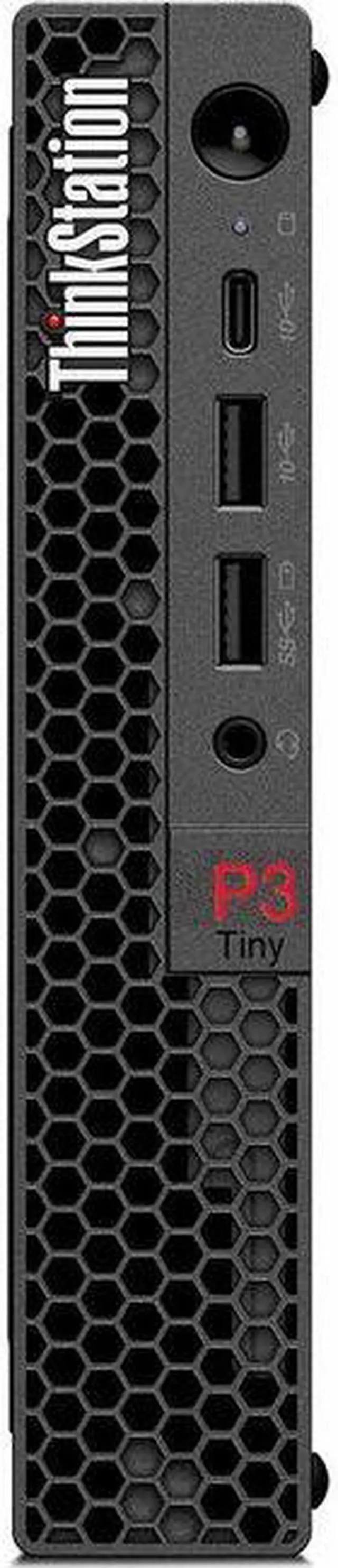 Main image of Lenovo ThinkStation P3 30H0006VUS Workstation - 1 x Intel Core i9 14th Gen i9-14900 - vPro Technology - 16 GB - 512 GB SSD - Tiny - Black - Intel Q670 Chip - Windows 11 Pro - 1 x NVIDIA T1000 8 GB Gra