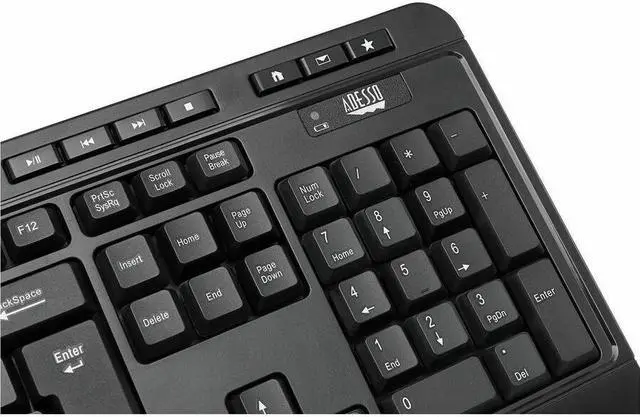 Alt view image 10 of 17 - Adesso Antimicrobial Wireless Desktop Keyboard and Mouse
