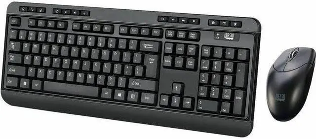 Alt view image 8 of 17 - Adesso Antimicrobial Wireless Desktop Keyboard and Mouse