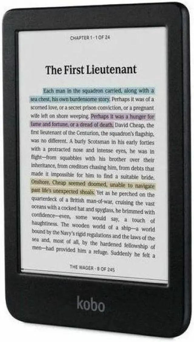 Alt view image 3 of 4 - Kobo Clara Colour Digital Text Reader - ePub, EPUB 3, FlePub, PDF, MOBI, TXT, HTML, RTF, CBZ, CBR - JPEG, BMP, GIF, PNG, TIFF - 6" Display - 16 GB Flash - 12000 Books