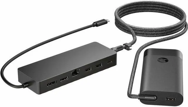 Alt view image 3 of 9 - HP Universal USB-C Hub and Laptop Charger Combo