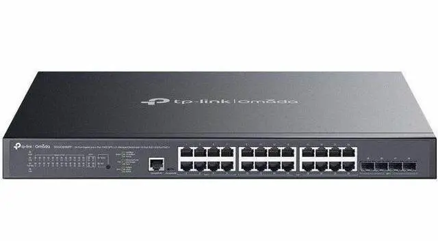 Main image of TP-Link 24-Port Gigabit and 4-Port 10GE SFP+ L2+ Managed Switch with 16-Port PoE+ & 8-Port PoE++ - 24 Ports - Manageable - Gigabit Ethernet, 10 Gigabit Ethernet - 10/100/1000Base-T, 1000Base-X, 10