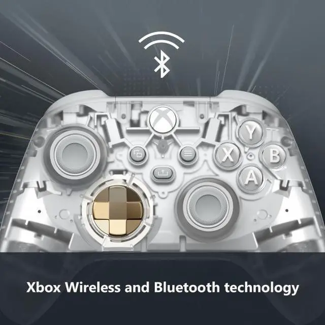 Alt view image 5 of 8 - Xbox Wireless Controller Ghost Cipher Special Edition - Wireless & Bluetooth Connectivity - New Hybrid D-Pad - New Share Button - Featuring Textured Grip - Easily Pair & Switch Between Devices