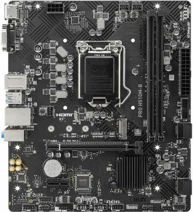 Alt view image 5 of 8 - MSI PRO H510M-B Desktop Motherboard - Intel H470 Chipset - Socket LGA-1200 - Micro ATX - Core i3, Core i5, Core i7, Core i9, Pentium Gold, Celeron Processor Supported - 64 GB DDR4 SDRAM Maximum RAM -