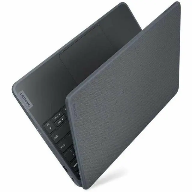 Alt view image 5 of 9 - Lenovo 100 82VK0005US 11.6" Notebook - Intel N-Series N100 - 4 GB - 128 GB SSD - Slate Gray - Windows 11 Pro Education - Intel UHD Graphics - Front Webcam - IEEE 802.11ax Wireless LAN Standard