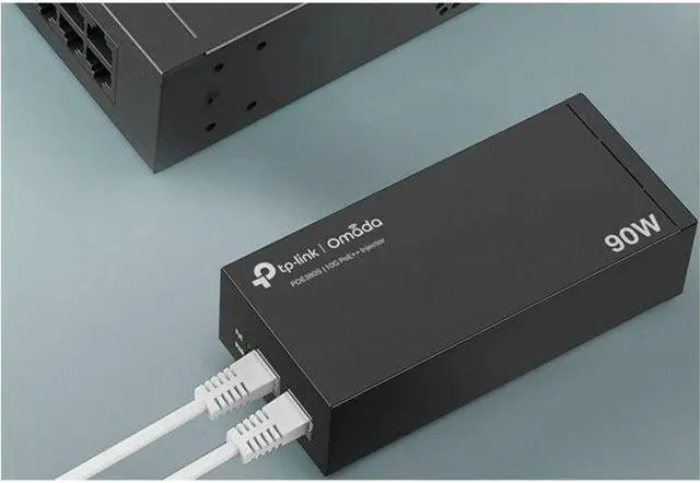 Alt view image 2 of 7 - TP-Link Omada PoE++ Injector - 1 x RJ-45 Input Port(s) - 1 x RJ-45 Output Port(s) - 90 W