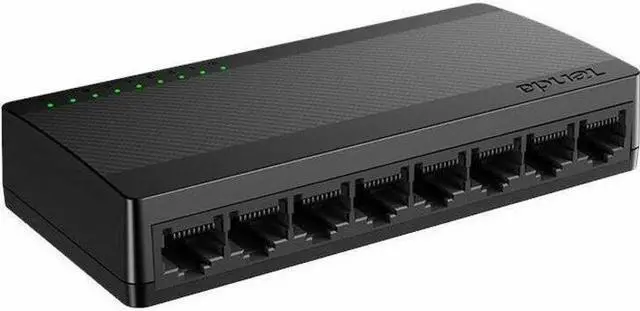 Alt view image 2 of 5 - Tenda 8-Port Gigabit Ethernet Switch - 8 Ports - Gigabit Ethernet - 10/100/1000Base-T - 2 Layer Supported - Twisted Pair - Wall Mountable, Desktop