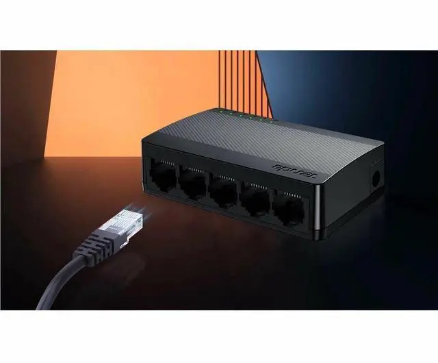 Alt view image 11 of 13 - Tenda 5 Port Gigabit Ethernet Network Switch - Ethernet Splitter | Plug & Play | Fanless | Sturdy Metal w/ Shielded Ports | Traffic Optimization | Unmanaged | Limited Lifetime Protection(SG105M)