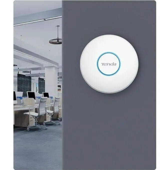 Alt view image 2 of 5 - Tenda i27 Dual Band IEEE 802.11 a/b/g/n/ac/ax 2.93 Gbit/s Wireless Access Point - 2.40 GHz, 5 GHz - MIMO Technology - Multi User MIMO - 1 x Network (RJ-45) - Gigabit Ethernet - 13.04 W - Ceiling Mount