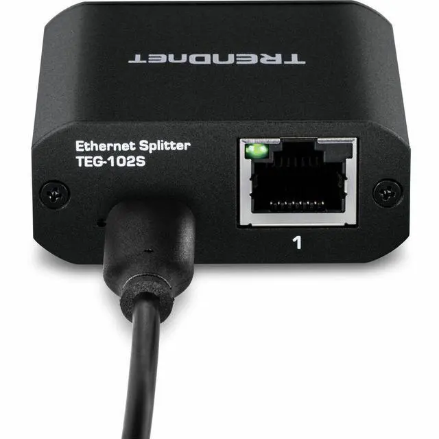 Alt view image 13 of 15 - TRENDnet 2-Port Gigabit Splitter with USB Type C Power, TEG-102S, Splits One Network Connection Into Two, Ethernet Splitter, USB Type C Power Cable Included, NDAA & TAA Compliant