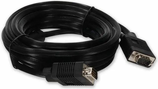 Alt view image 4 of 10 - 3ft (1m) VGA Male to VGA Male Cable Black - 3 ft VGA Video Cable for Video Device - First End: 15-pin HD-15 - Male - Second End: 15-pin HD-15 - Male - Supports up to 1920 x 1200 - Black - 1
