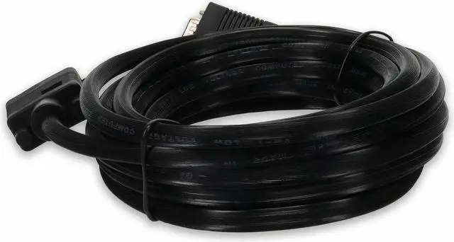 Alt view image 5 of 10 - 3ft (1m) VGA Male to VGA Male Cable Black - 3 ft VGA Video Cable for Video Device - First End: 15-pin HD-15 - Male - Second End: 15-pin HD-15 - Male - Supports up to 1920 x 1200 - Black - 1