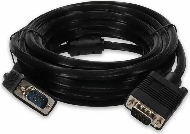 Alt view image 7 of 10 - 3ft (1m) VGA Male to VGA Male Cable Black - 3 ft VGA Video Cable for Video Device - First End: 15-pin HD-15 - Male - Second End: 15-pin HD-15 - Male - Supports up to 1920 x 1200 - Black - 1