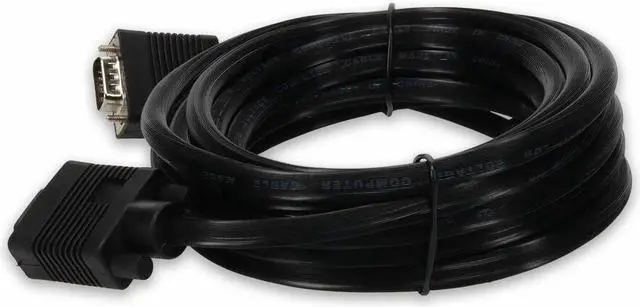 Alt view image 3 of 10 - 3ft (1m) VGA Male to VGA Male Cable Black - 3 ft VGA Video Cable for Video Device - First End: 15-pin HD-15 - Male - Second End: 15-pin HD-15 - Male - Supports up to 1920 x 1200 - Black - 1