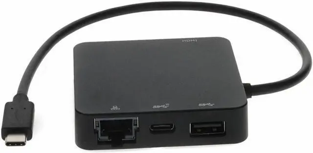 Alt view image 3 of 9 - AddOn 8in USB-C Male to USB 3.1 (C), HDMI 4K, USB 3.1 Gen 2 (A), and RJ-45 Female Black Hub - This is a 8in USB-C Male to USB 3.1 (C), HDMI 4K, USB 3.1 Gen 2 (A), and RJ-45 female black hub. It allows