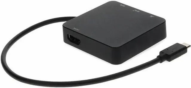 Alt view image 4 of 9 - AddOn 8in USB-C Male to USB 3.1 (C), HDMI 4K, USB 3.1 Gen 2 (A), and RJ-45 Female Black Hub - This is a 8in USB-C Male to USB 3.1 (C), HDMI 4K, USB 3.1 Gen 2 (A), and RJ-45 female black hub. It allows