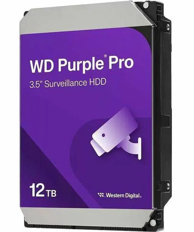 Main image of WD Purple Pro WD122PURP 12TB 7200 RPM 512MB Cache SATA 6.0Gb/s 3.5" Internal Hard Drive