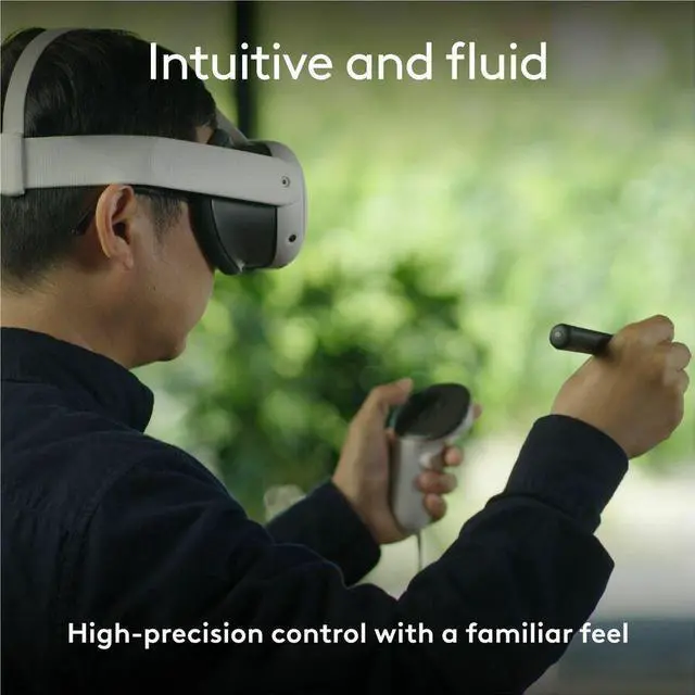 Alt view image 3 of 14 - Logitech MX Ink Mixed-Reality (MR) Stylus, wireless pen controller, high precision and pressure sensitive, for Meta Quest 2, Meta Quest 3, Meta Quest 3S - Replaceable Stylus Tip - Plastic - Black - VR