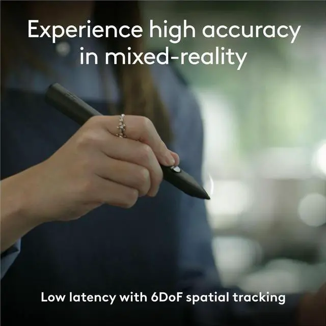 Alt view image 7 of 14 - Logitech MX Ink Mixed-Reality (MR) Stylus, wireless pen controller, high precision and pressure sensitive, for Meta Quest 2, Meta Quest 3, Meta Quest 3S - Replaceable Stylus Tip - Plastic - Black - VR