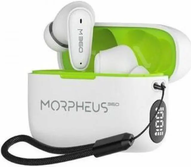 Main image of M360 TW1800W Nemesis True Wireless Earbuds - Bluetooth Headphones with Microphone - 20H Playtime - White - Hi-Fi Stereo - 10mm Graphene Drivers - Magnetic Charging Case - Waterproof IPX5 - BT Version