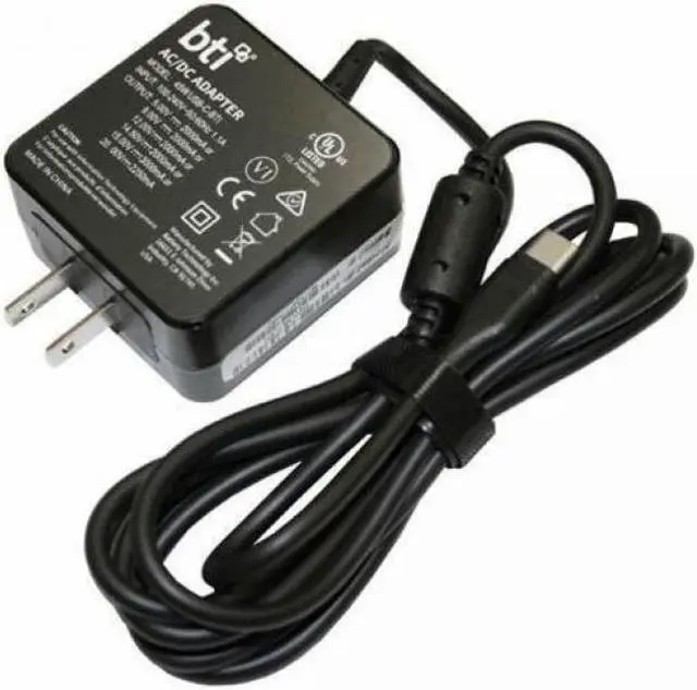 Main image of BTI 5A10W86249-BTI 45W TYPE-C AC ADAPTER FOR LENOVO 100w Gen 3, 300w Gen 3, 500w Gen 3, 100e Chromebook Gen 3, 500e Chromebook Gen 3, 14e Chromebook Gen 2 - 45 W - 120 V AC, 230 V AC Input - 5 V DC/3
