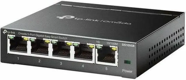 Main image of TP-Link Omada 5-Port Gigabit Easy Smart Switch - 5 Ports - Gigabit Ethernet - 10/100/1000Base-T - 2.82 W Power Consumption - Twisted Pair - Desktop, Wall Mountable