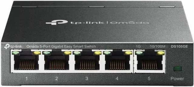Alt view image 2 of 4 - TP-Link Omada 5-Port Gigabit Easy Smart Switch - 5 Ports - Gigabit Ethernet - 10/100/1000Base-T - 2.82 W Power Consumption - Twisted Pair - Desktop, Wall Mountable