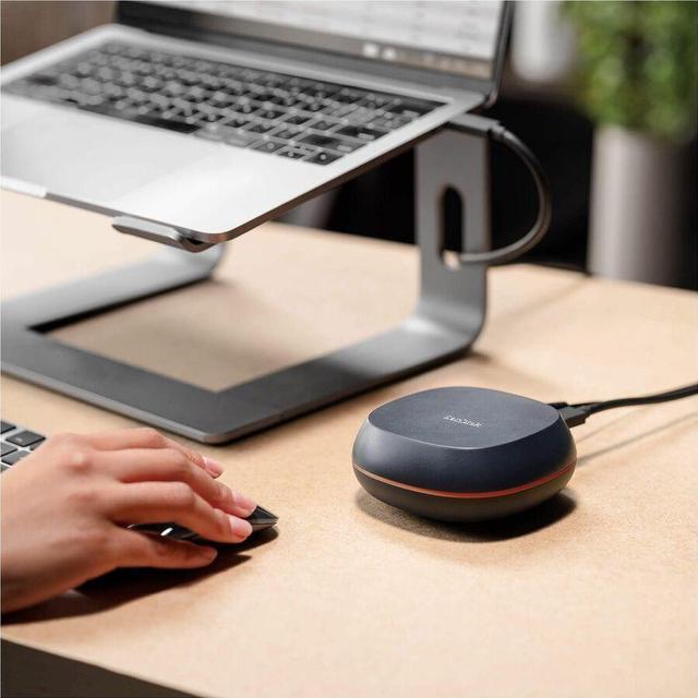 Alt view image 8 of 11 - SanDisk® Desk Drive 8TB* USB Type-C™ Desktop External SSD, up to 1000MB/s**, High-capacity Solid State Drive SDSSDT40-8T00-NA25