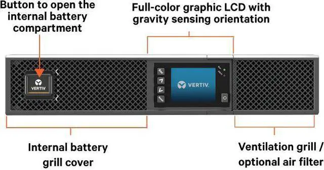 Alt view image 4 of 14 - Liebert GXT5 UPS w/Network Card - 500VA/500W 120V  Online Double Conversion Rack Tower  Energy Star  Uninterruptible Power Supply  Sine Wave Battery Backup (GXT5-500LVRT2UXLN)