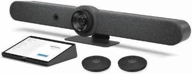 Main image of Logitech Rally Bar (TAA-Compliant Version) & Logitech Tap with Cat5e & Rally Mic Pod - TAA