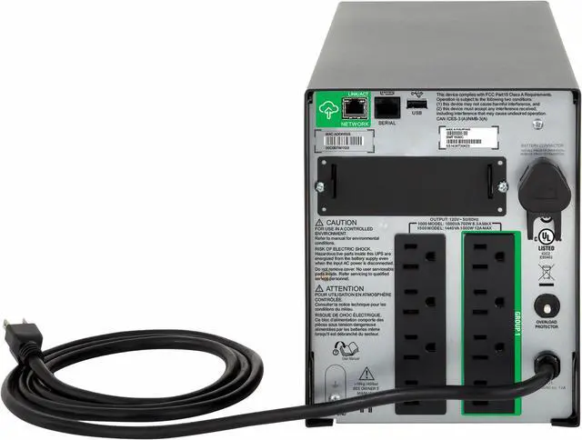Alt view image 5 of 5 - APC by Schneider Electric SMT1000CUS 1000VA Rack/Tower UPS