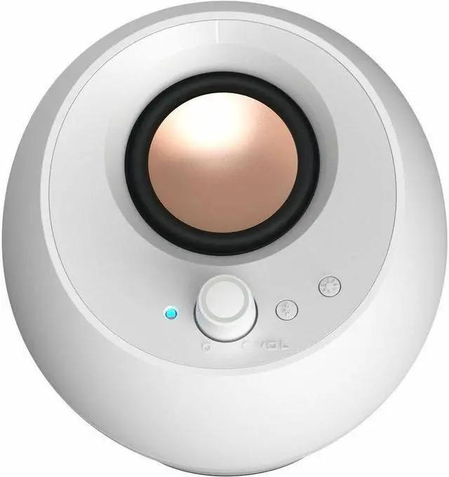 Alt view image 5 of 7 - Creative Pebble Pro 2.0 Portable Bluetooth Speaker System - 10 W RMS - White - Desktop - 80 Hz to 20 kHz
