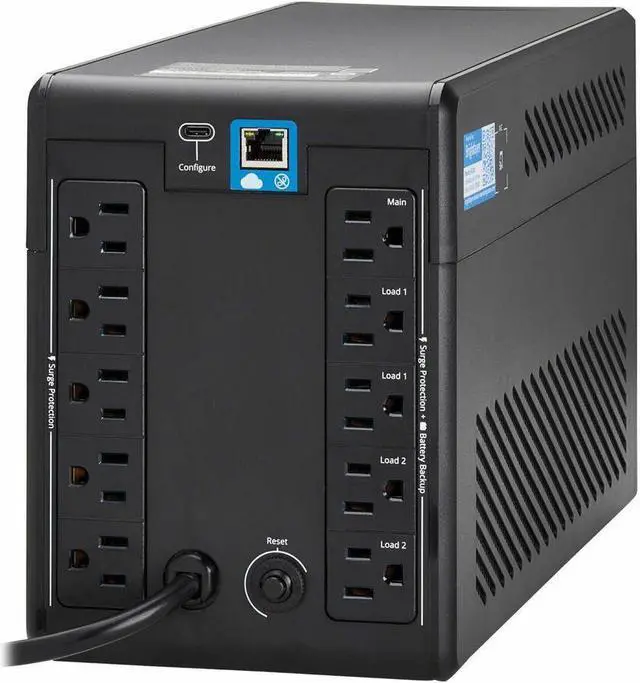 Alt view image 5 of 7 - Tripp Lite SmartPro LCD 120V 1000VA 500W Line-Interactive UPS SMART1000LCDTNC