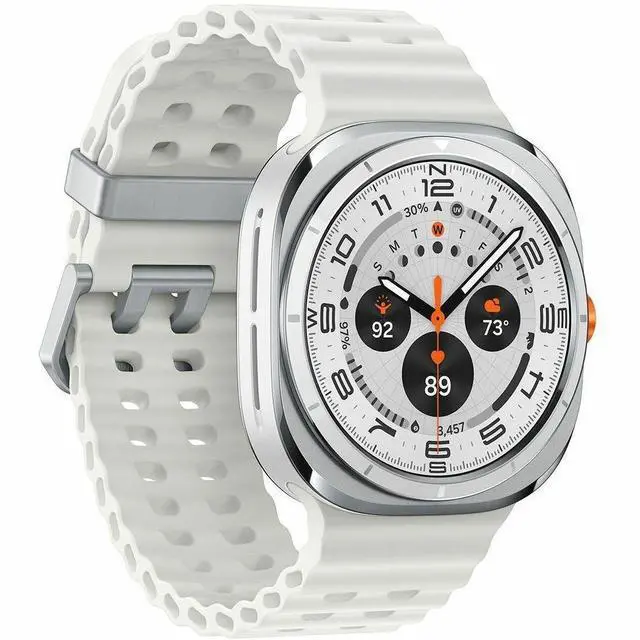 Alt view image 2 of 13 - Samsung Galaxy Watch Ultra 47mm Wi-Fi + LTE (L705U) Titanium White/Marine White